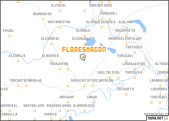 map of Flores Magón