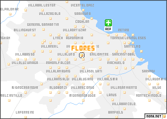 map of Flores