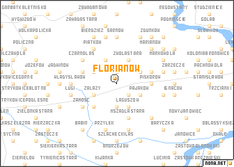 map of Florianów