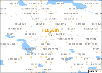 map of Flugeby