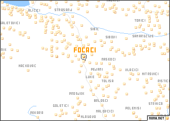 map of Fočaci
