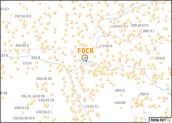 map of Foča