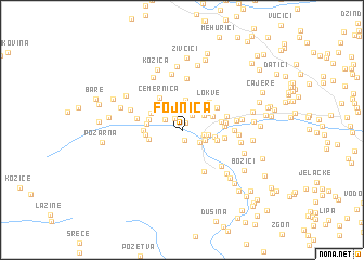 map of Fojnica