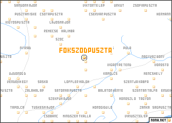 map of Fokszódpuszta