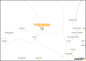 map of Folakam