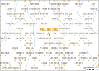 map of Folakoro