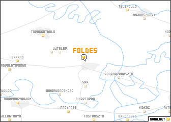 map of Földes