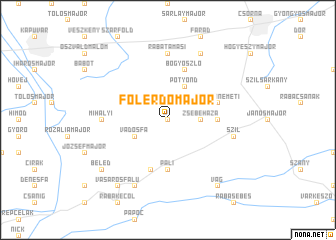 map of Fölerdőmajor