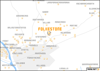 map of Folkestone