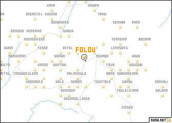 map of Folou