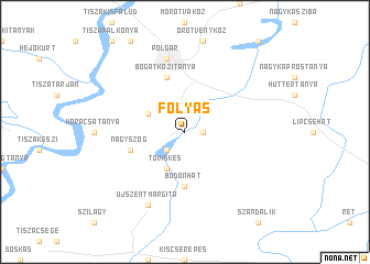 map of Folyás