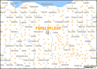 map of Fond Lafleur