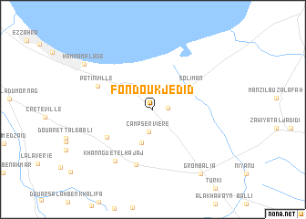 map of Fondouk Jedid