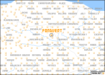 map of Fond Vert