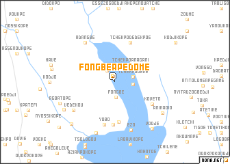map of Fongbé Apédomé