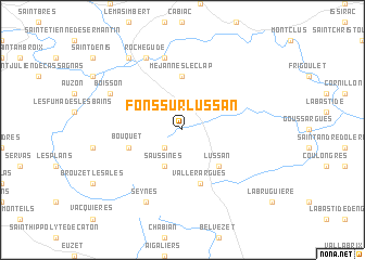 map of Fons-sur-Lussan