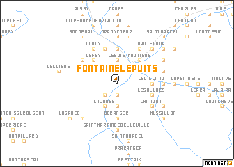 map of Fontaine-le-Puits