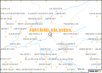 map of Fontaine-lès-Luxeuil