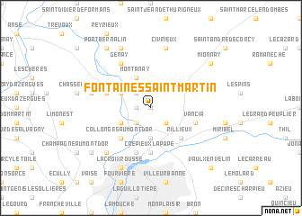 map of Fontaines-Saint-Martin