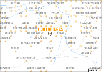 map of Fontanières