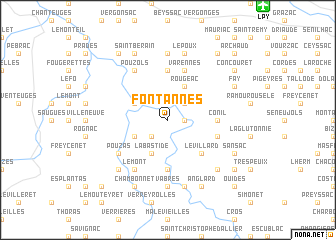 map of Fontannes