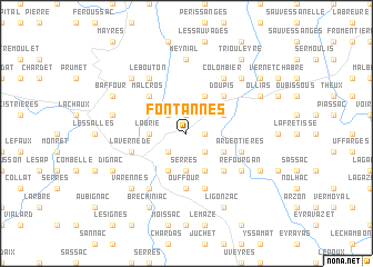 map of Fontannes