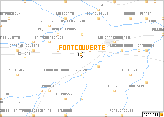map of Fontcouverte