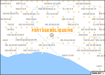 map of Fonte de Boliqueime