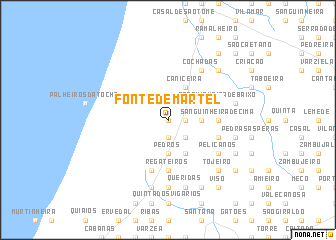 map of Fonte de Martel