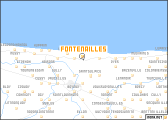 map of Fontenailles