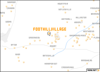 map of Foothill Village
