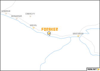 map of Foraker