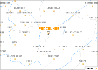 map of Forcalhos