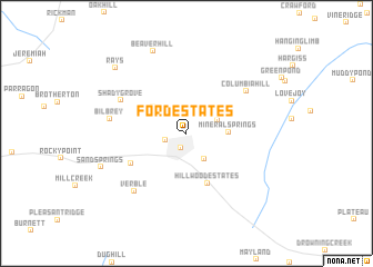 map of Ford Estates