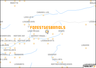 map of Forest des Baniols