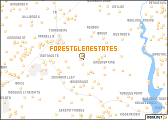 map of Forest Glen Estates