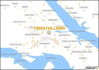 map of Forest Hill Park