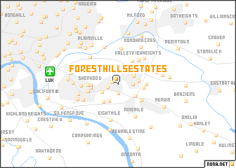 map of Forest Hills Estates