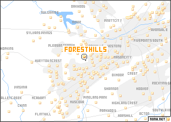 map of Forest Hills