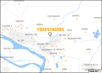 map of Forest Homes