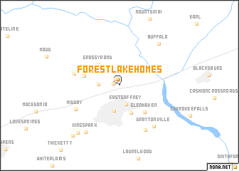 map of Forest Lake Homes