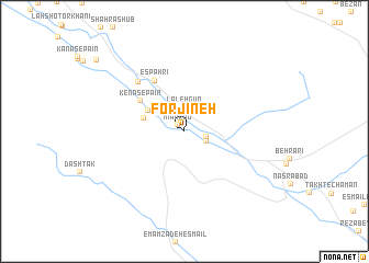 map of Forjīneh