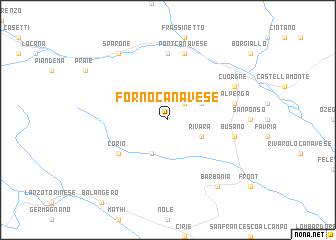 map of Forno Canavese