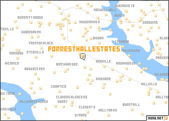 map of Forrest Hall Estates