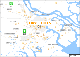 map of Forrest Hills