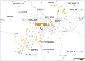 map of Fort Hill