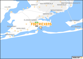 map of Fort Pickens