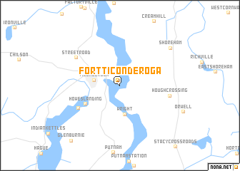 map of Fort Ticonderoga