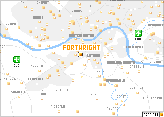 map of Fort Wright
