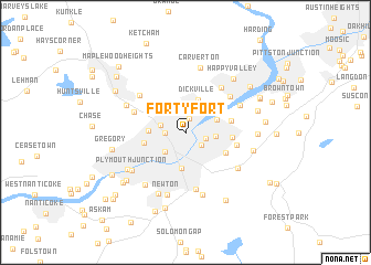 map of Forty Fort